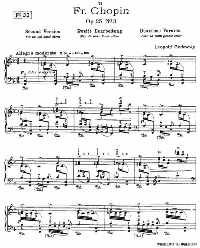 肖邦《练习曲》Fr.Chopin Op.25 No3-2