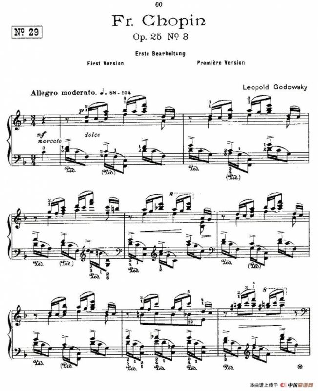 肖邦《练习曲》Fr.Chopin Op.25 No3-1