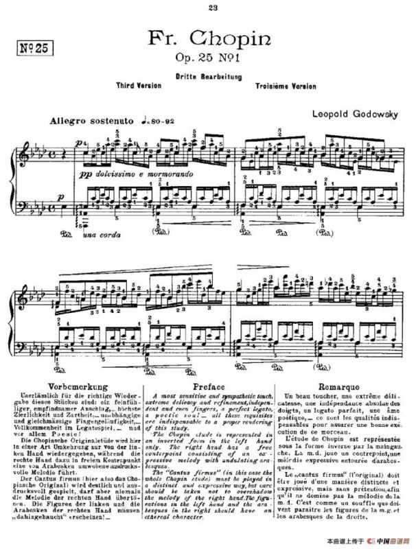 肖邦《练习曲》Fr.Chopin Op.25 No1-3