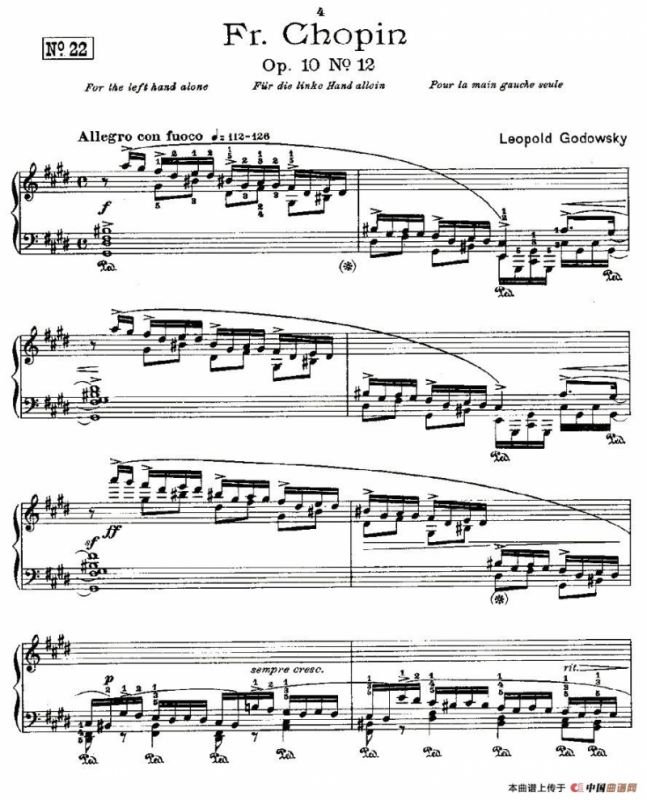 肖邦《练习曲》Fr.Chopin Op.10 No12