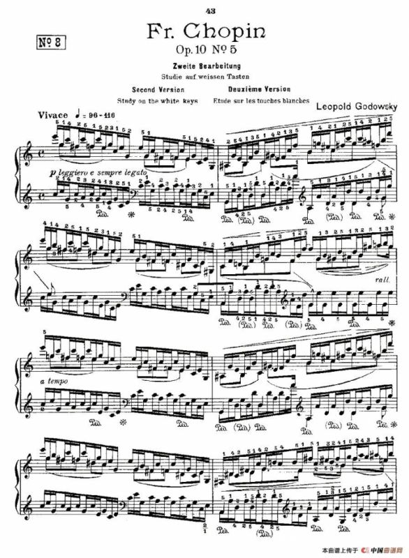 肖邦《练习曲》Fr.Chopin Op.10 No5-2
