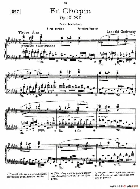 肖邦《练习曲》Fr.Chopin Op.10 No5-1