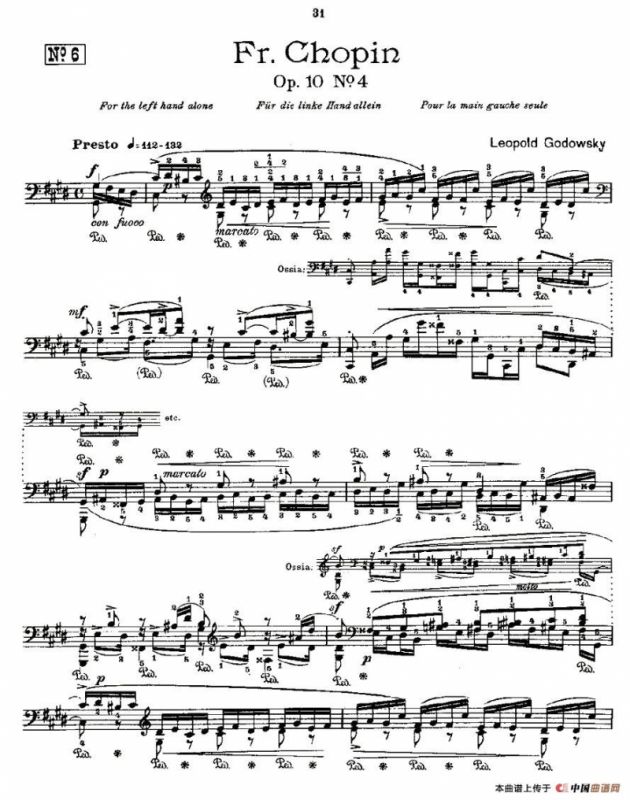 肖邦《练习曲》Fr.Chopin Op.10 No4