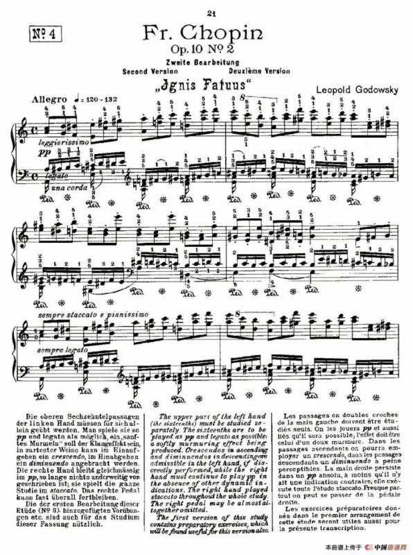 肖邦《练习曲》Fr.Chopin Op.10 No2-2