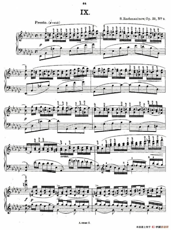 10首《前奏曲》之九（Rachmaninoff 10 Preludes, Op.23）