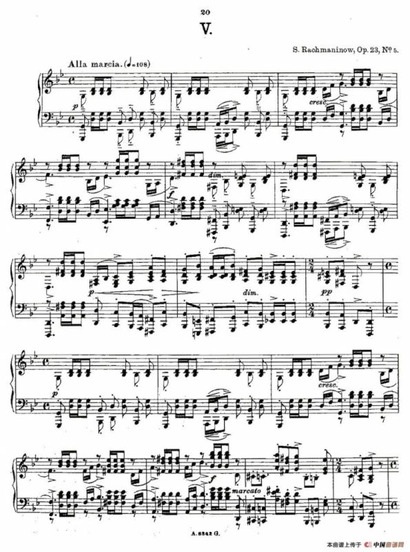 10首《前奏曲》之五（Rachmaninoff 10 Preludes, Op.23）