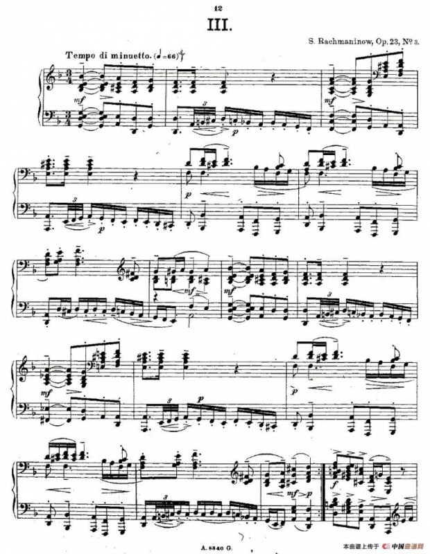 10首《前奏曲》之三（Rachmaninoff10 Preludes Op.23）