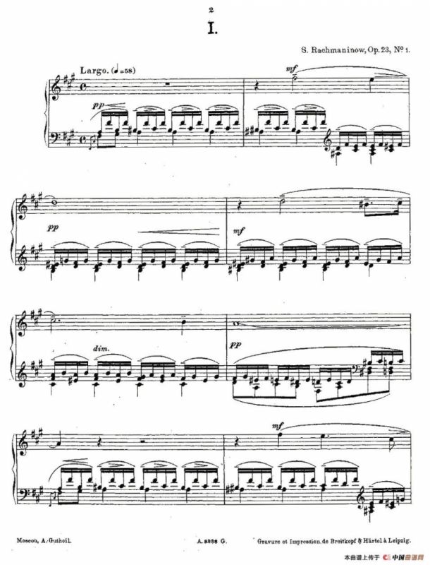 10首《前奏曲》之一（Rachmaninoff 10 Preludes, Op.23 ）