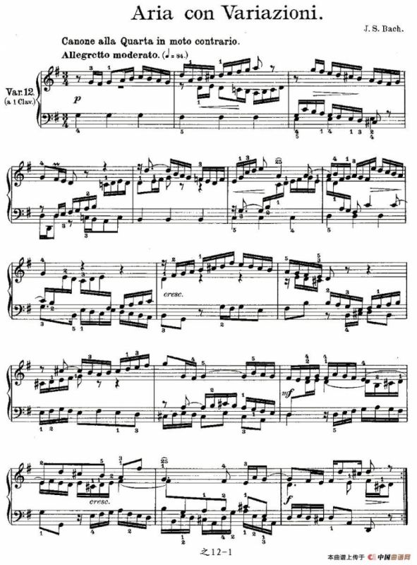 Aria con Variazioni 之12