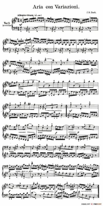 Aria con Variazioni 之五