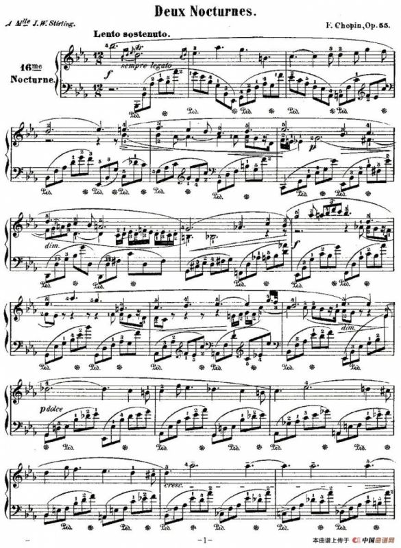 降E大调夜曲Op.55－2（Deux Nocturnes）