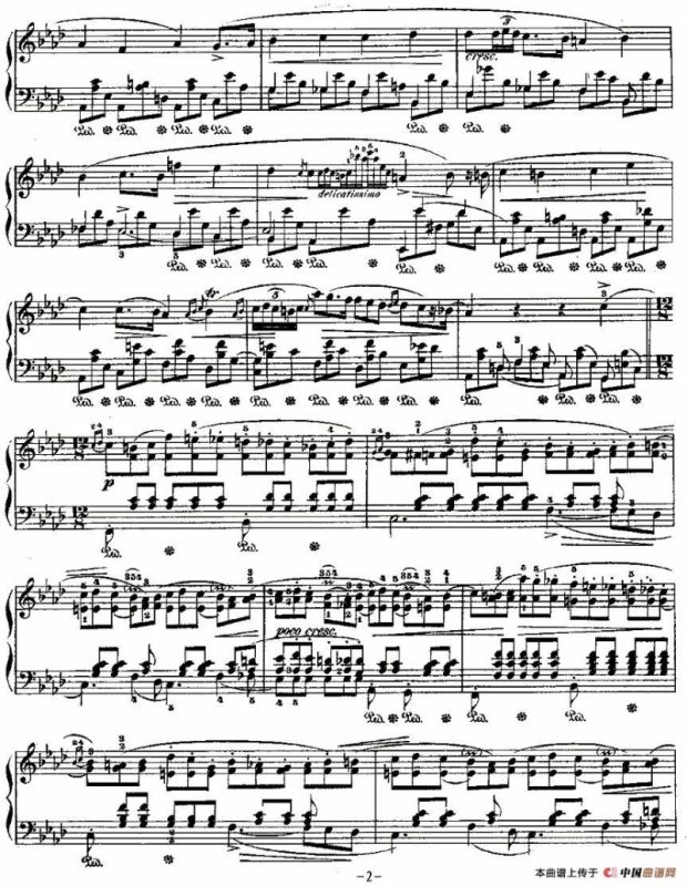 降A大调夜曲Op.32－2（Deux Nocturnes）