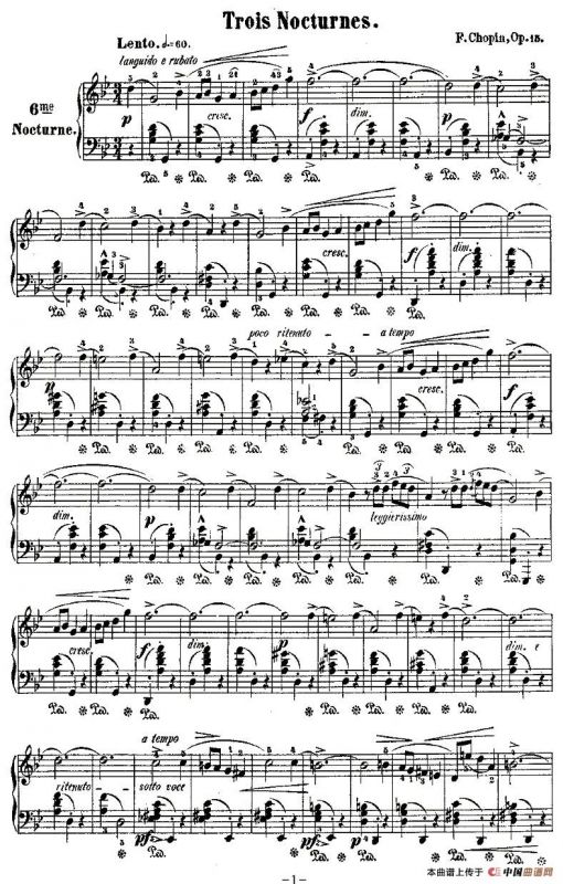 g小调夜曲Op.15-3（Trois Nocturnes）