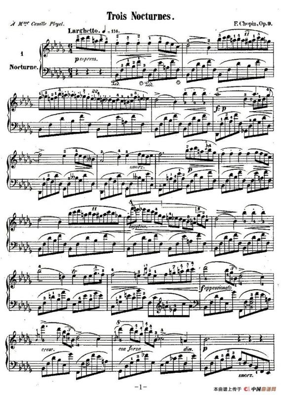 降b小调夜曲Op.9-1（Trois Nocturnes）