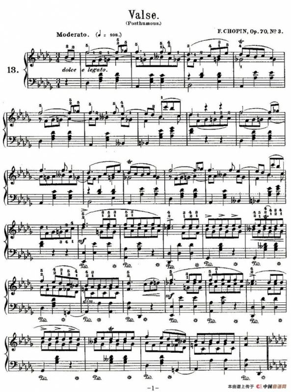 valse，Op.70, No.3
