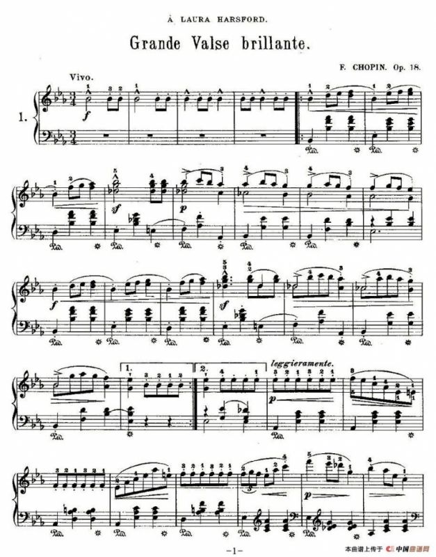 Grande valse brillante，Op.18,No.1