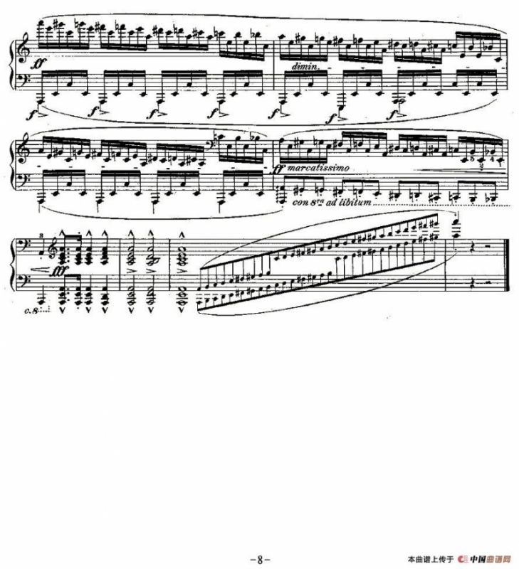 肖邦钢琴练习曲，Op.25之十一