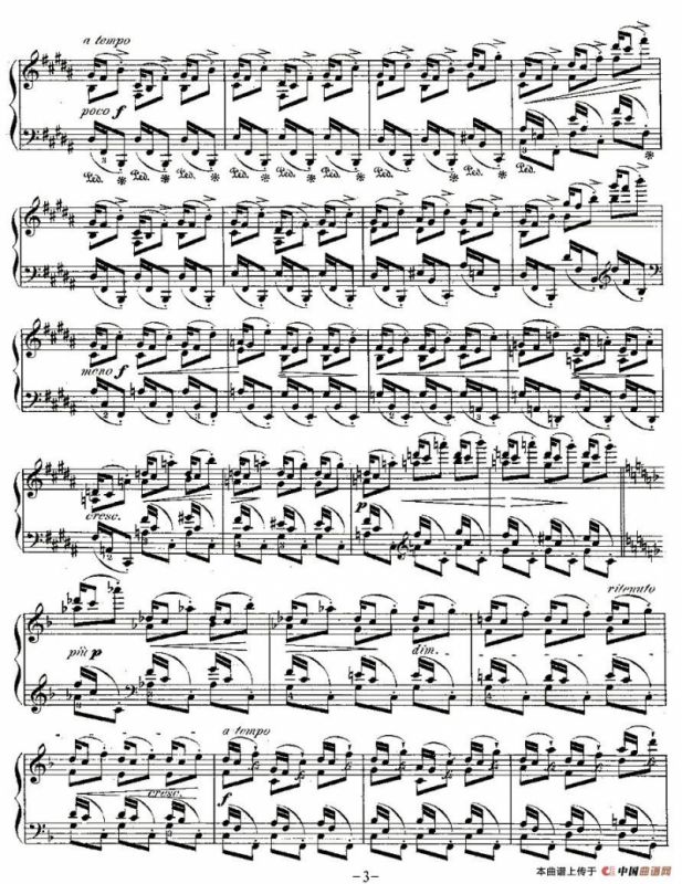 肖邦钢琴练习曲，Op.25之三