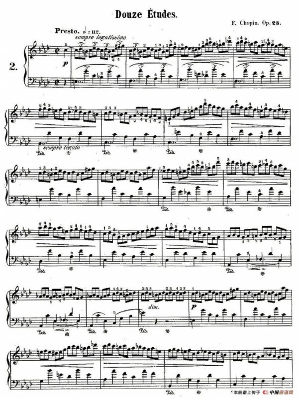 肖邦钢琴练习曲，Op.25之二