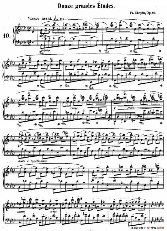 肖邦钢琴练习曲，Op.10之十