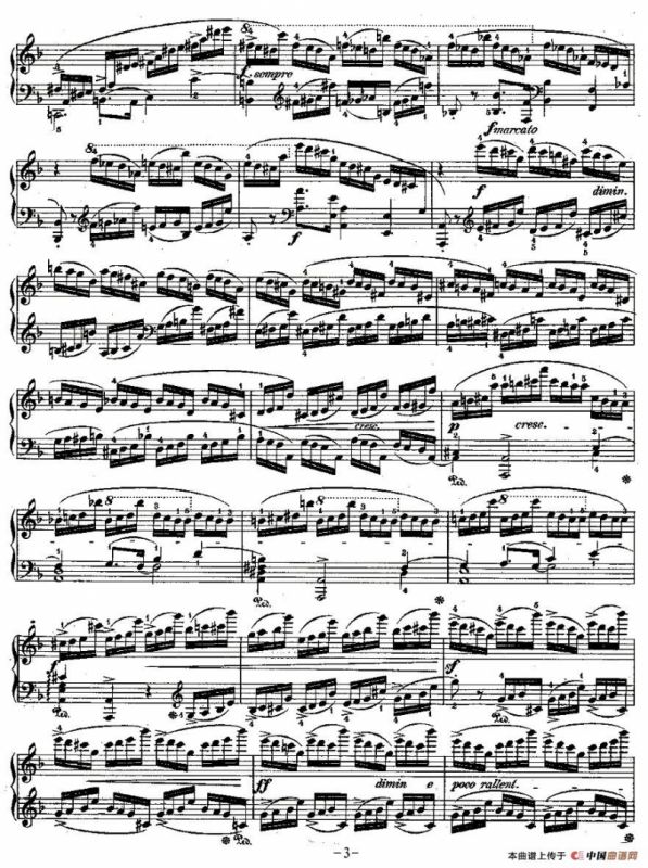 肖邦钢琴练习曲，Op.10之八