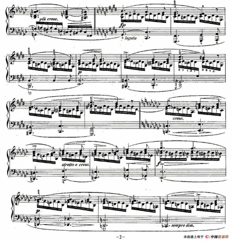 肖邦钢琴练习曲，Op.10之六