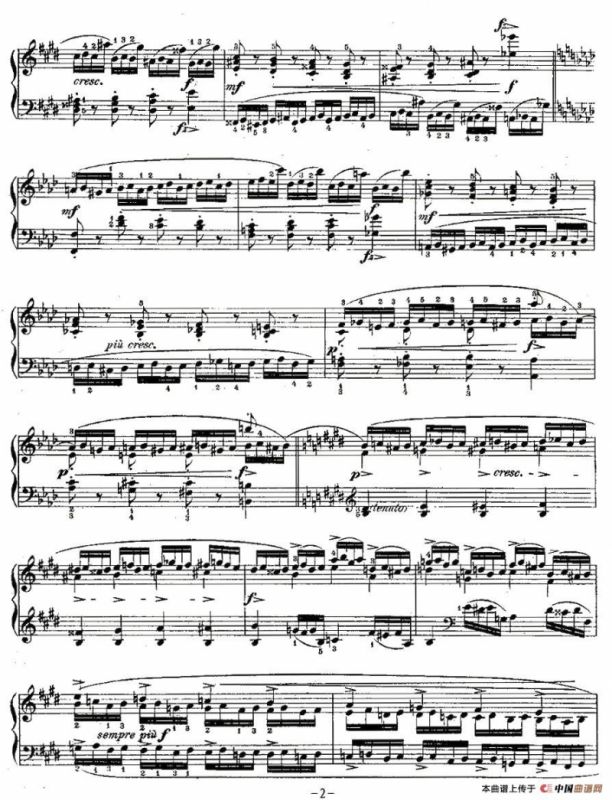 肖邦钢琴练习曲，Op.10之四