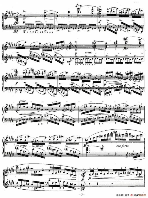 肖邦钢琴练习曲，Op.10之四