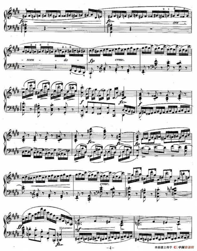 肖邦钢琴练习曲，Op.10之四