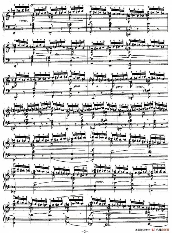 肖邦钢琴练习曲，Op.10之二