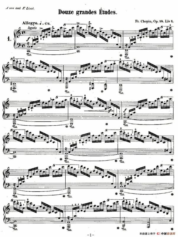 肖邦钢琴练习曲，Op.10之一