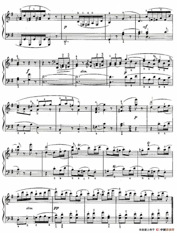 贝多芬钢琴小品Op.119 之六