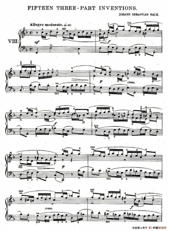 FIFTEEN THREE-PART INVETIONS之八（FIFTEEN THREE-PART INVETIONS之）