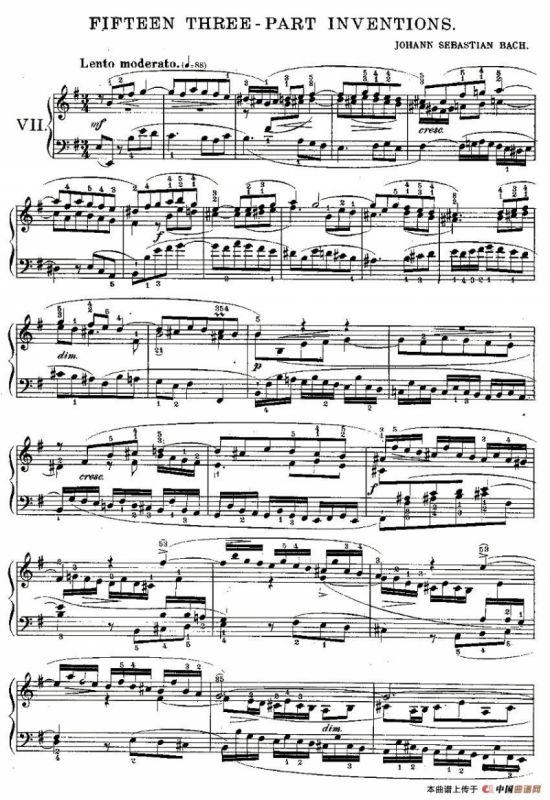 FIFTEEN THREE-PART INVETIONS之七（15首3部创意曲之七）