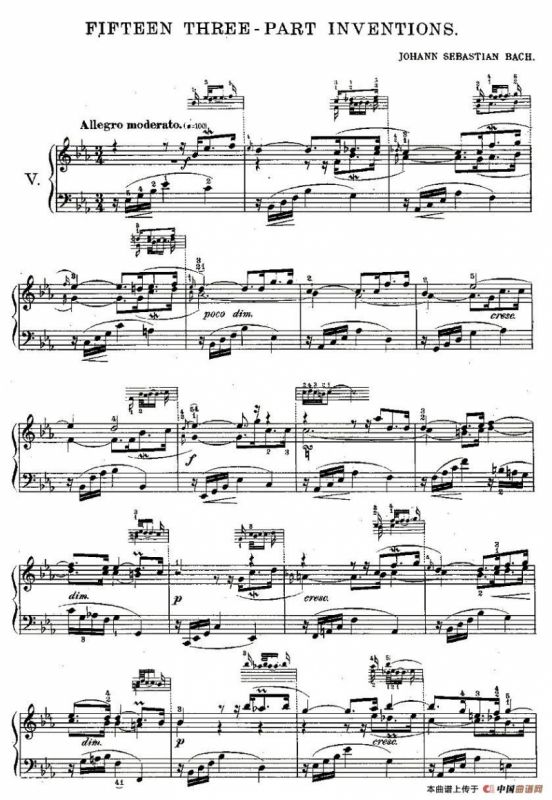 FIFTEEN THREE-PART INVETIONS之舞（15首3部创意曲之五）