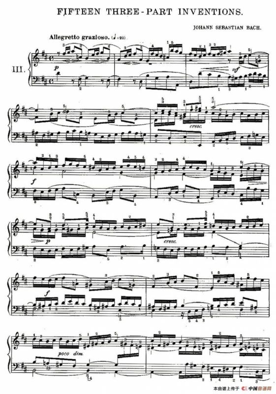 FIFTEEN THREE-PART INVETIONS之三（FIFTEEN THREE-PART INVETIONS之）