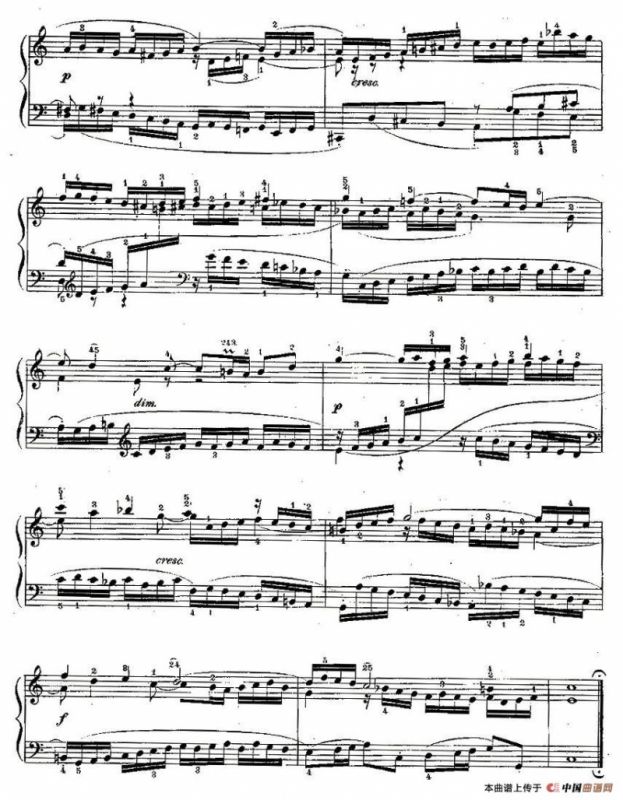 FIFTEEN THREE-PART INVETIONS之一（15首3部创意曲之一）