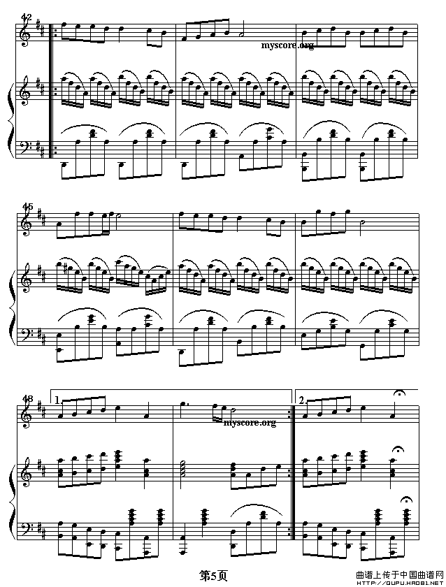 我像雪花天上来（歌曲钢琴伴奏）