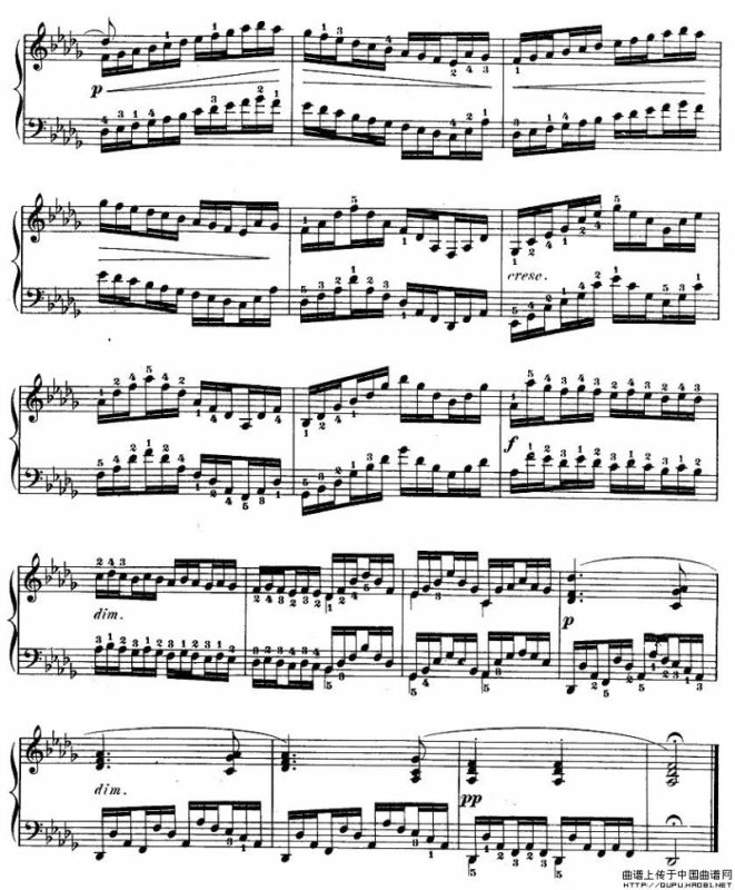 车尔尼《钢琴手指灵巧初步练习曲》之18