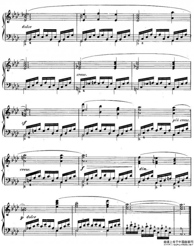 车尔尼《钢琴手指灵巧初步练习曲》之16