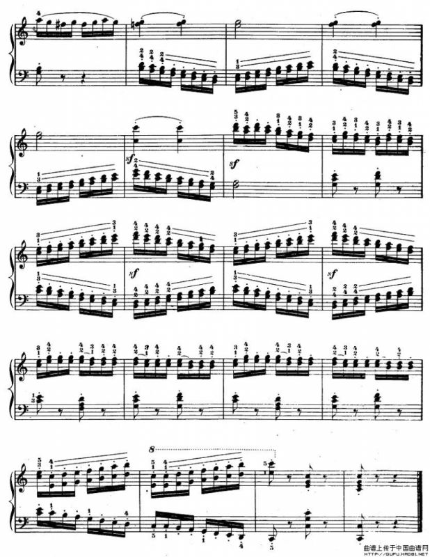 车尔尼《钢琴手指灵巧初步练习曲》之13