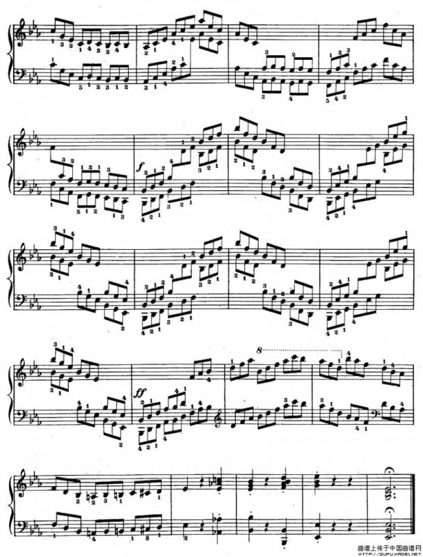 车尔尼《钢琴手指灵巧初步练习曲》之12