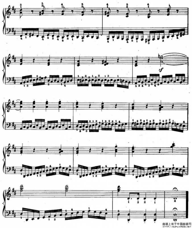 车尔尼《钢琴手指灵巧初步练习曲》之11