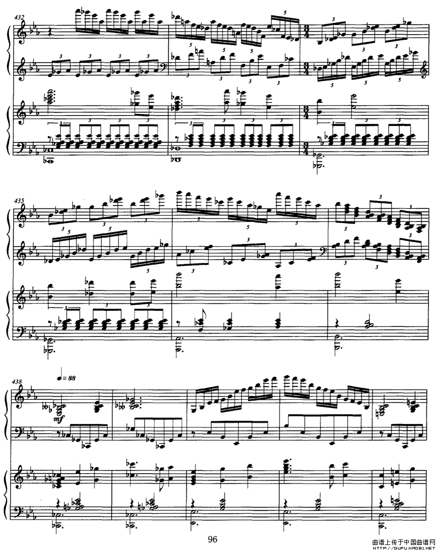 松花江上（钢琴协奏曲)P21—3）