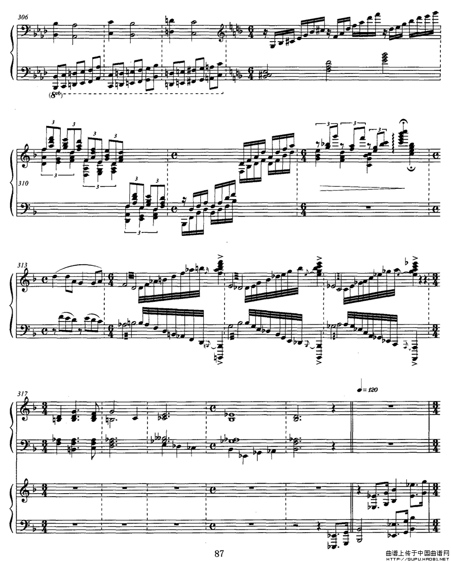 松花江上（钢琴协奏曲)P11—2）