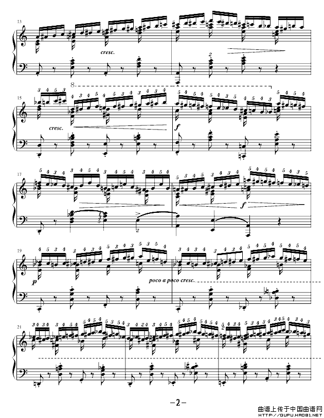 肖邦练习曲十之二