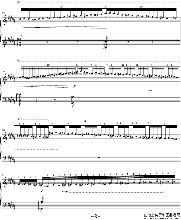钟（帕格尼尼大练习曲III 、吴锦云制谱版）