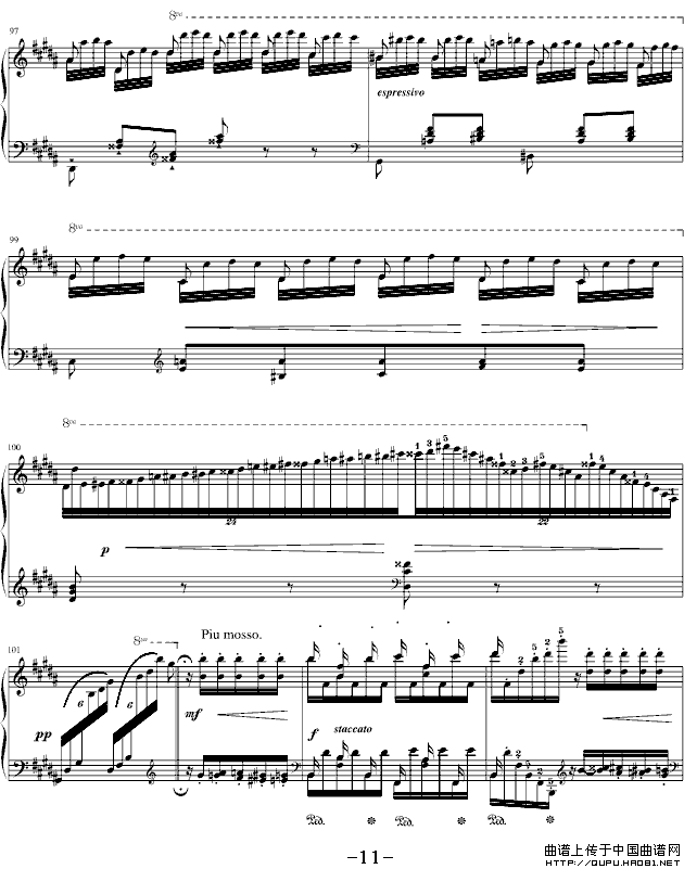 钟（帕格尼尼大练习曲III 、吴锦云制谱版）