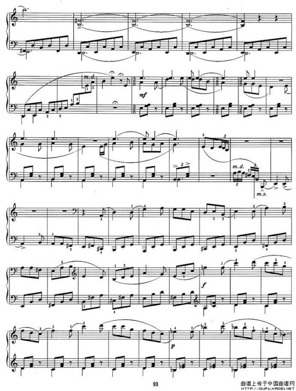 小奏鸣曲 三、山里人之舞