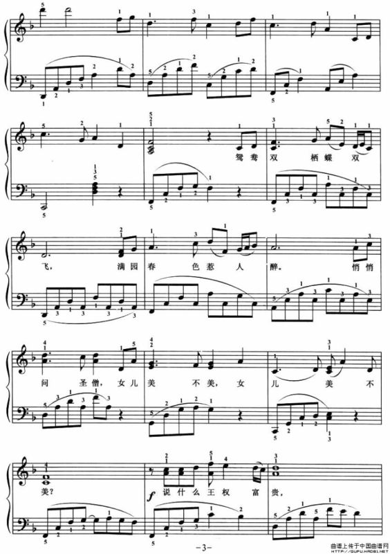 女儿情（弹唱谱）